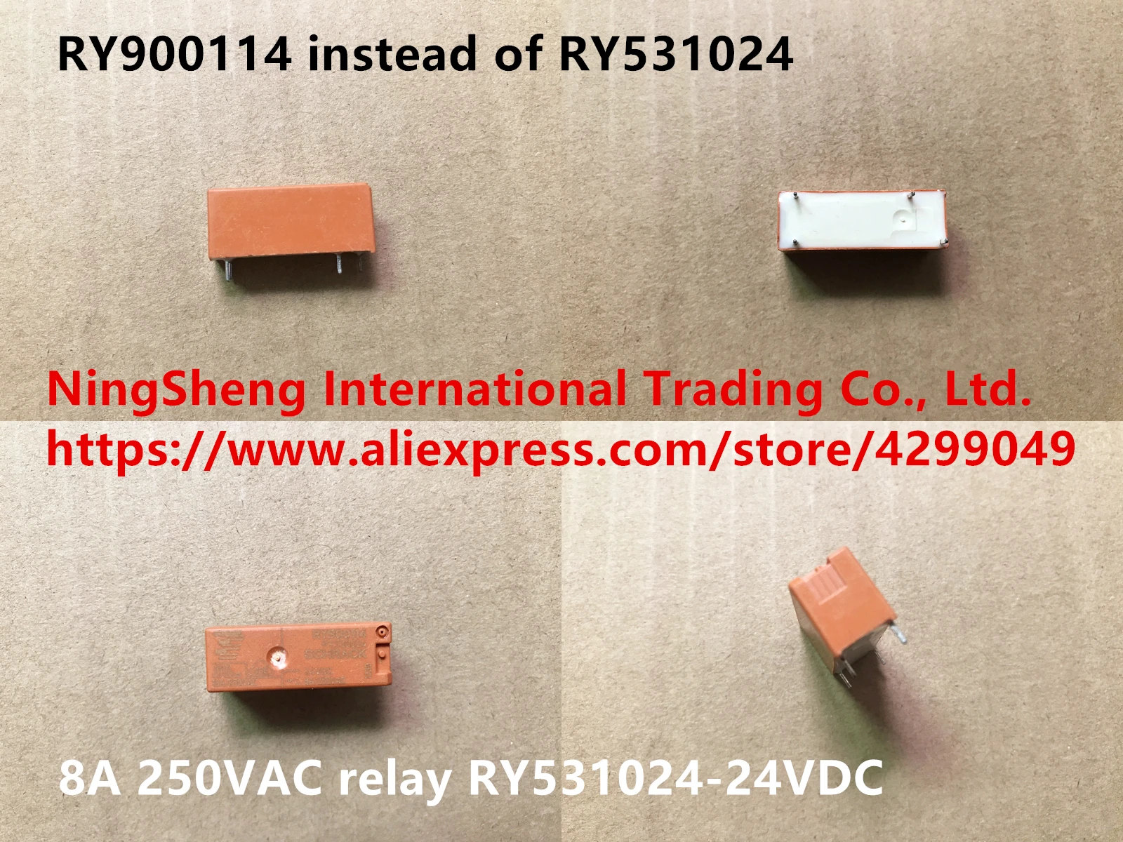 Original new 100% RY900114 instead of RY531024 import 8A 250VAC RY531024 relay RY531024-24VDC
