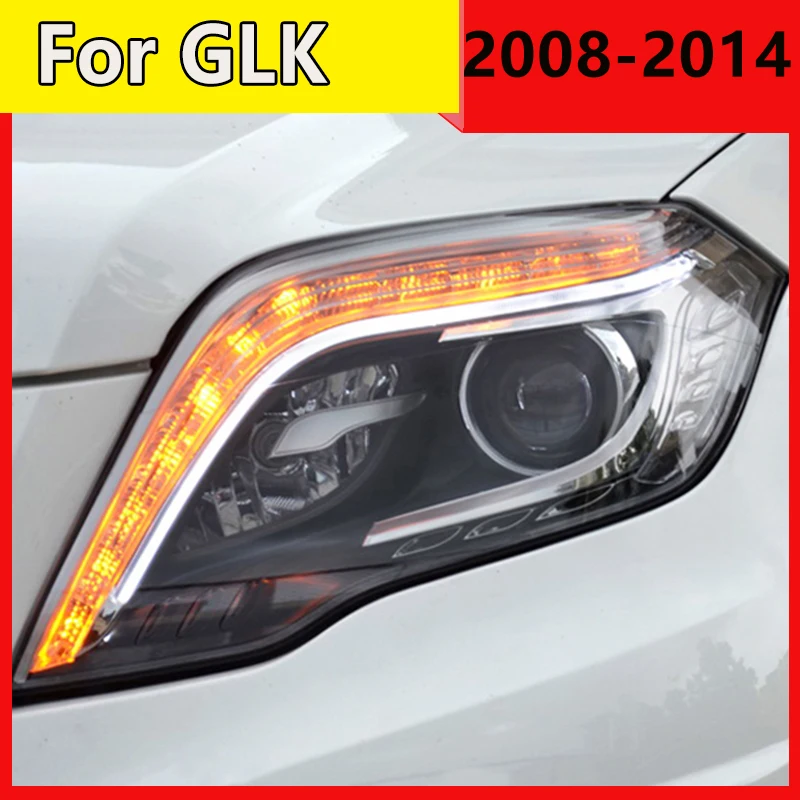 New Head Lights Car Styling For Benz GLK-Class Headlights 2012-2015 Double Beam Lens Projector Xenon HID Head Lamp DRL