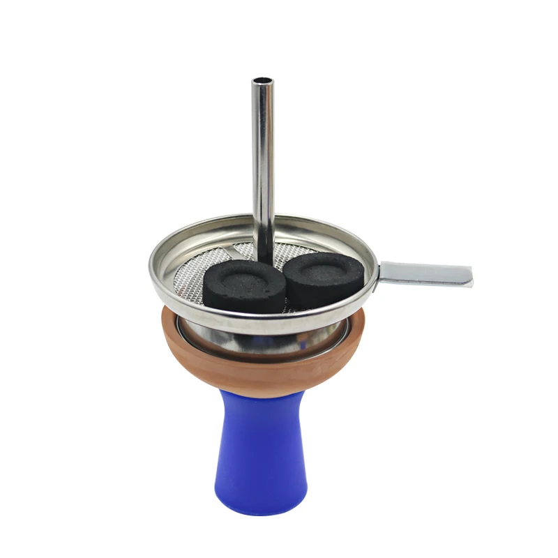 SY Clay Ceramic Hookah Silicone Bowl With Shisha Charcoal Screen Holder  Narguile Tobacco Bowl Accessories Gadget