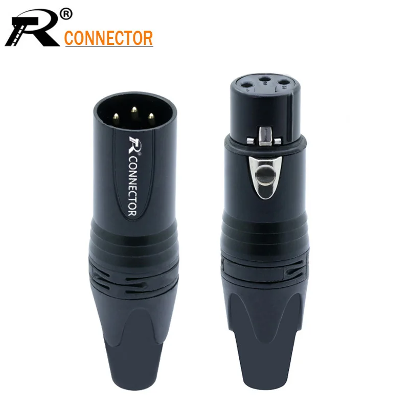 20PCS/10sets 3PIN XLR connector Microphone plug male female adapter MIC wire connector 6 colors offer M/F