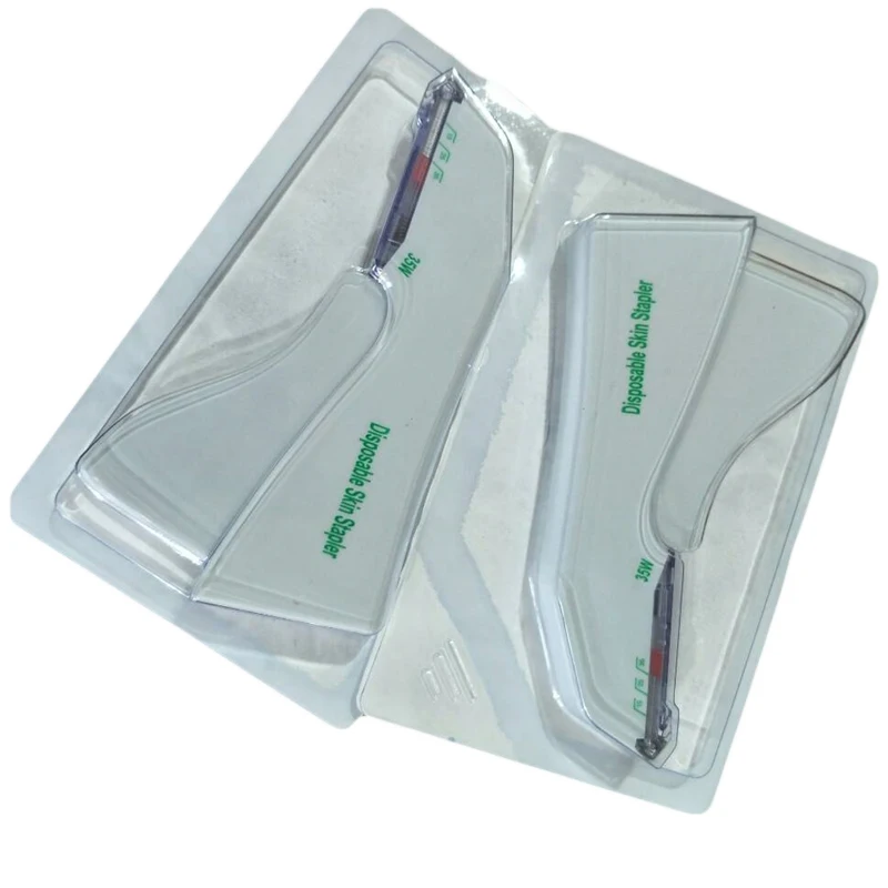 5ชิ้น Disposable Sterile ผิวแผลเย็บเครื่อง35W ทางการแพทย์ศัลยกรรมผิวเครื่องเย็บกระดาษ