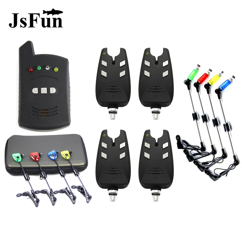 

Fishing Bite Alarms Alert Swinger Set Wireless Fishing Alarm Kit LED Alarm Indicator Sound Alert Carp Fishing Swinger PJ257