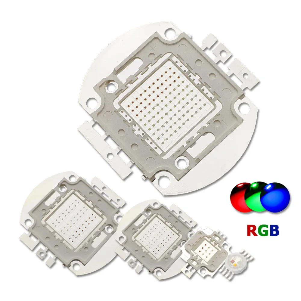 LED Chip 4Pin 6Pin 8Pin RGB/RGBW 1W 3W 10W 20W 30W 50W 100W Red Green Blue White Diode 3 10 20 30 50 100W COB for LED Lamp Light