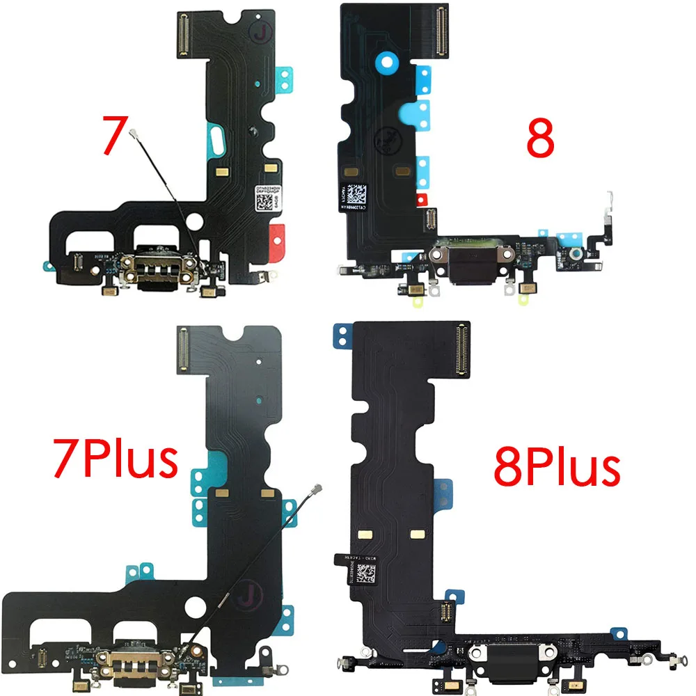 Charging Port USB Dock Connector Flex Cable Assembly Replacement With Screwdriver Repair Tool Kit For iPhone 7 7Plus 8G 8 Plus