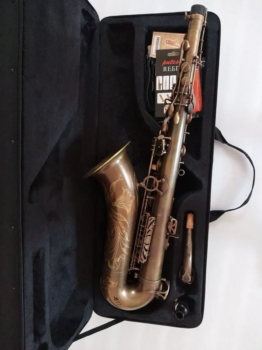 

SYLZKR Mark VI Saxophone High Quality Tenor Saxophone 95% Copy Instruments Antique copper simulation Brass Saxophone With Case