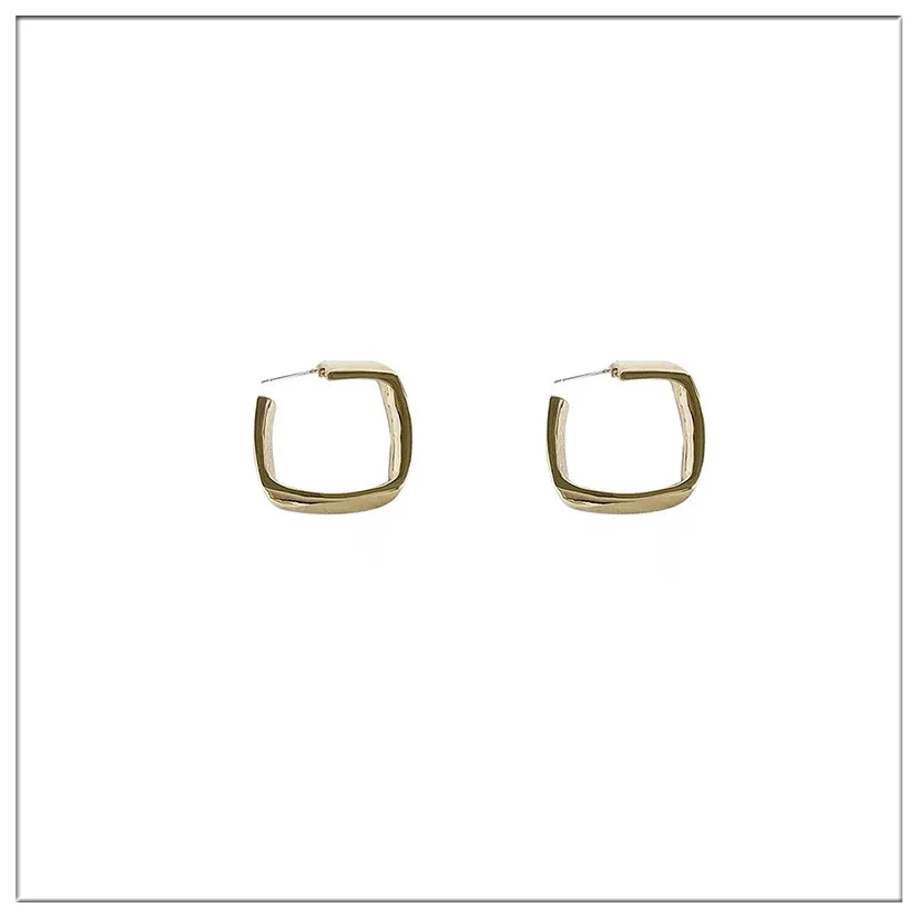 S925 silver needle ear rings  Women earrings Geometric fashion simple Electroplating 18K gold