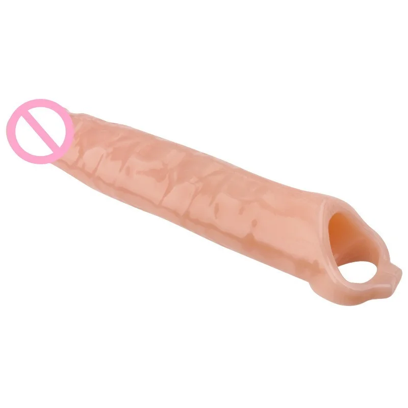 28cm Reusable Long Large Silicone Cockring Penis Enlargement Condom Delay Ejaculation Dick Sleeve Extender Male Enhancer Sextoy