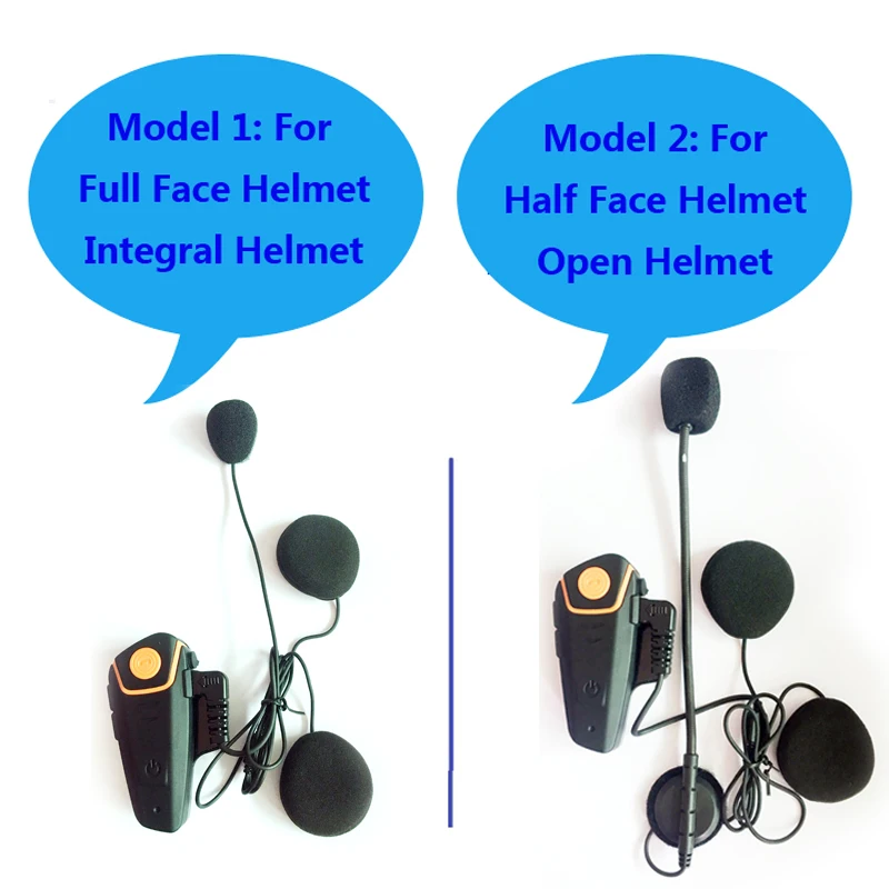 BT-S2NS Motorcycle Helmet BT Headset Intercom Moto Waterproof Multi BT Interphone 1000M Interfones MP3 FM Intercomunicador