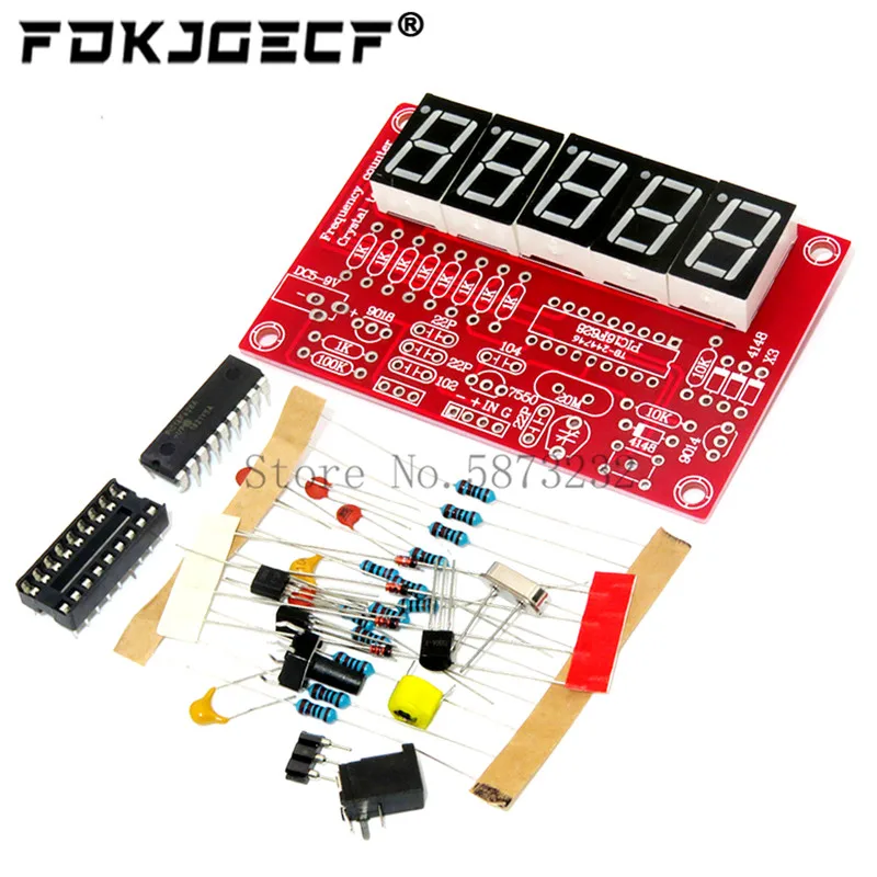 1Hz-50MHz Digital LED Crystal Oscillator Frequency Counter Tester DIY Kit 5 Digits High Precision Digital Frequency Meter Module