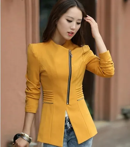 New Fashion Business Zipper Decor Suits Women Work Office Ladies Long Sleeve Spring Casual Business Autumn Blazer Slim Formal