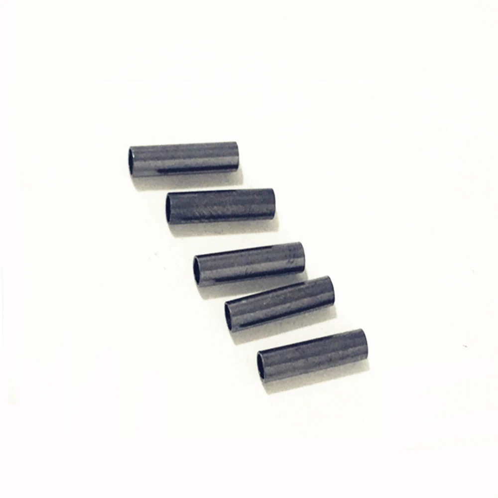 50-100 قطعة/الوحدة الفولاذ المقاوم للصدأ خط الصيد الألومنيوم تجعيد كم النحاس أنبوب سلك الأنابيب تجعيد الأكمام الصيد معالجة اكسسوارات