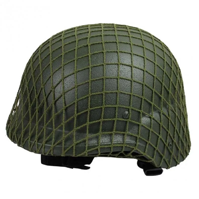 Nueva llegada ejército verde Nylon Camping senderismo casco camuflaje red cubierta casco actividades al aire libre herramientas