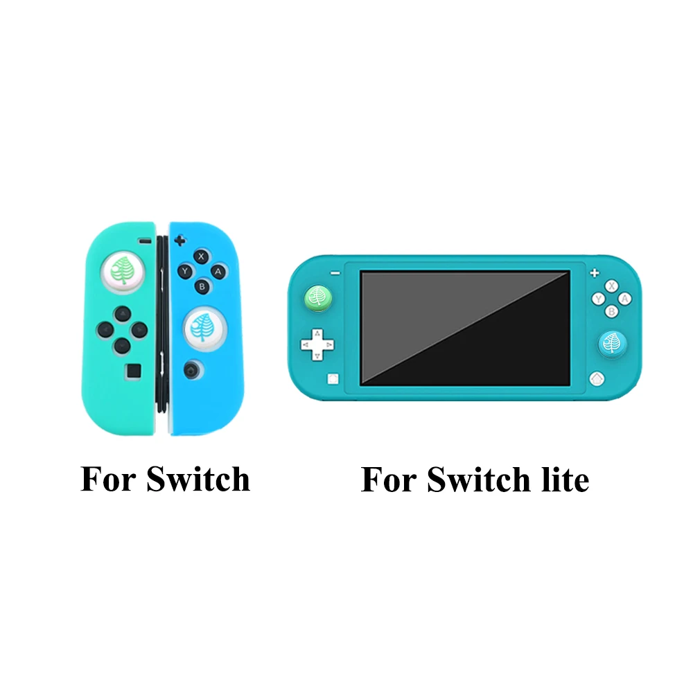 YuXi 1Piece Animal Crossing Flower Leaf Thumb Stick Grip Cap Joystick Cover For Nintend Switch Lite NS Joy-Con Controller Case