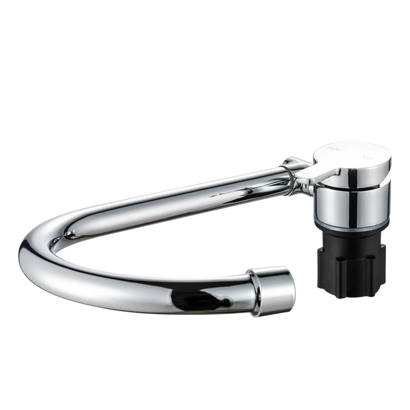 Rubinetti da cucina rubinetto per lavello pieghevole rubinetti per acqua monocomando ad arco alto 360 Dgree girevole ugello per spruzzatore di acqua