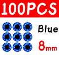 100 piezas de 8 mm azul