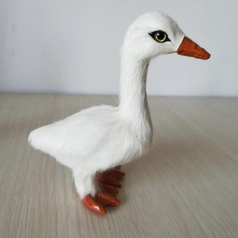 Brinquedo da vida real pato selvagem modelo duro 13x12cm, plástico & peles pato adereço artesanato decoração para casa brinquedo do bebê presente de natal w2069