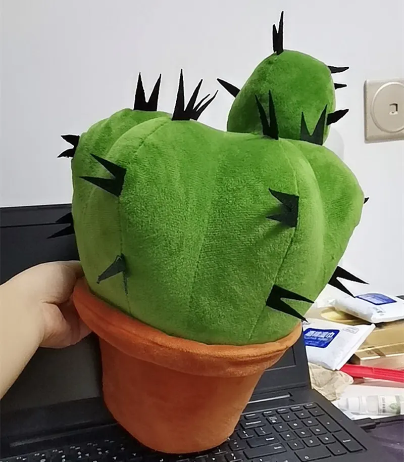 Simulation de cactus en peluche pour enfants, 37cm, jouet doux, plante en pot, cactus, crevette, poupée, décoration de la maison, cadeau pour bébé