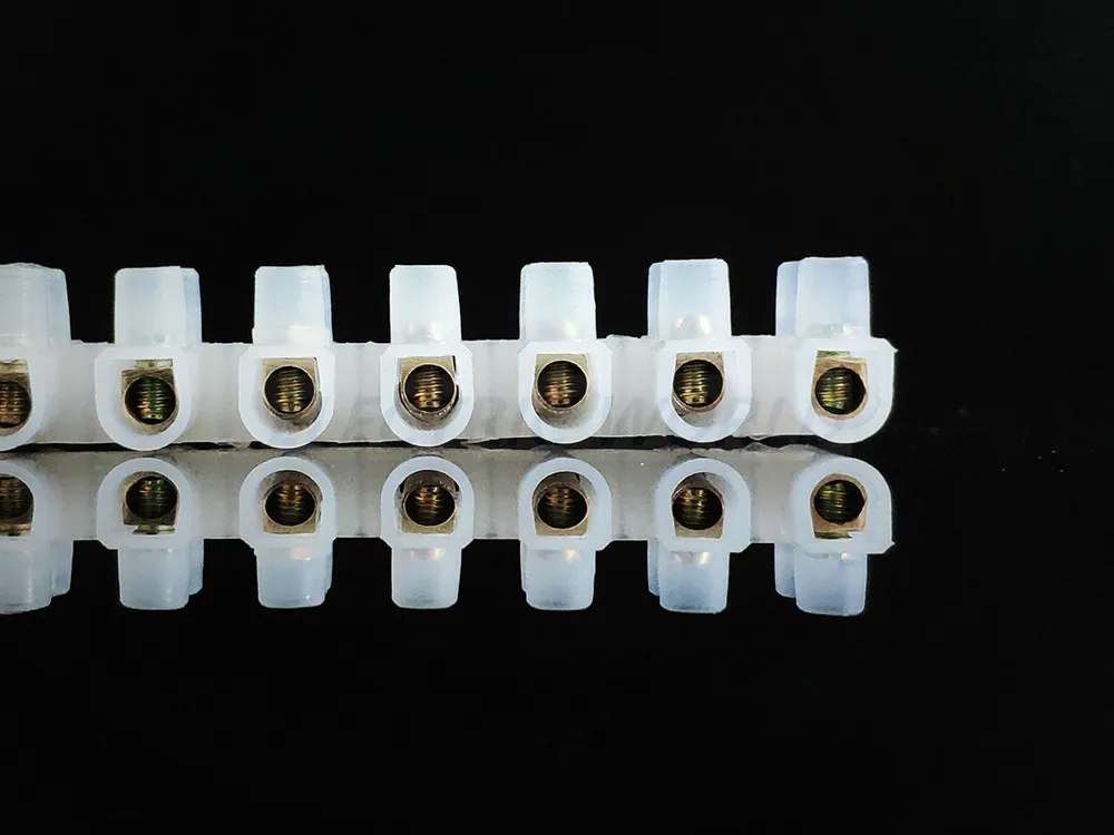 Kunststoff-Klemmenblock Drahtverbinder 5A 10A Doppelreihig 12 Positionen Schraubklemmenblock Kabelverbinder Elektrische Barriereleiste – Detail 7