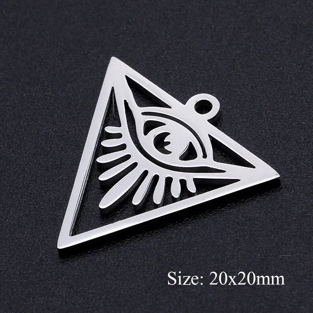 5pcs/lot Stainless Steel Devil Eye Charm Pendant Wholesale Jewelry Making Charms Bracelet Making Charms Accept OEM Order