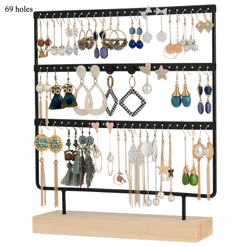 Hot sale 24/44/66/69/88/144 holes Jewelry Earrings Holder Jewellery Rack Wholesale Stand for Earrings Pendants Bracelets