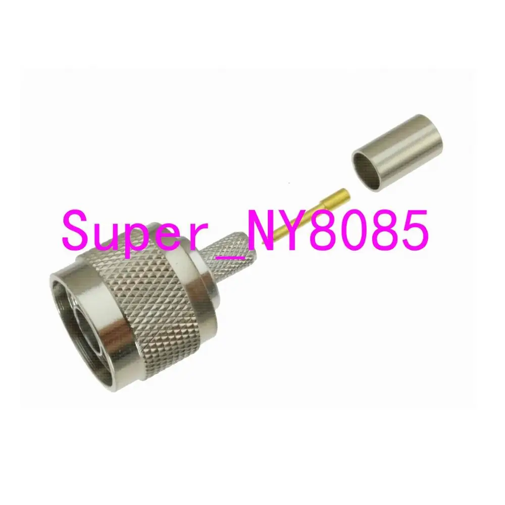 10pcs Connector N male Plug crimp RG8X RG-8X LMR240 cable RF Coaxial Wire Terminals straight