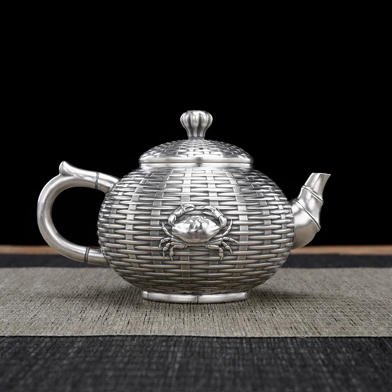 Harmony Shengcai Silver Teapot Pure Silver 999 Handmade Teapot Silver Teapot Kung Fu Teapot Gifts