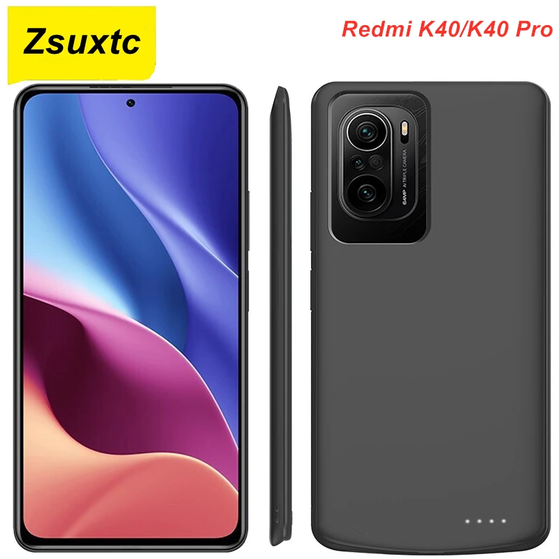 Coque de téléphone Xiaomi Redmi K40 Pro, 6800Mah, étui de chargeur de batterie, batterie externe