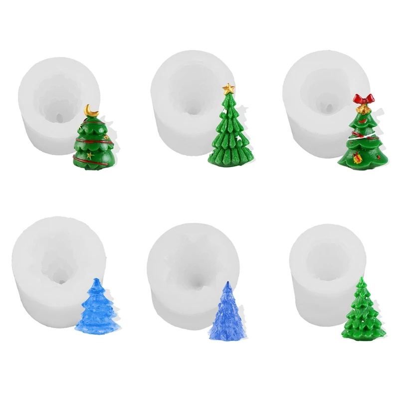 3D Christmas Tree Mold Silicone Clay Soap Mould DIY Chocolate Cake Decor Dropshipping