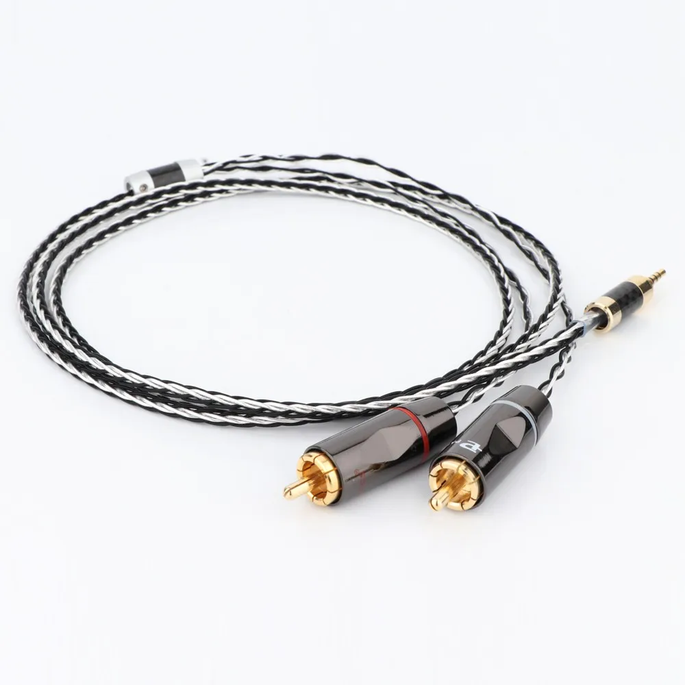 Preffair-Cable Hifi 2,5mm TRRS equilibrado a 2 RCA macho para Astell & Kern AK100II,AK120II,AK240, AK380,AK320,DP-X1, 1 unidad