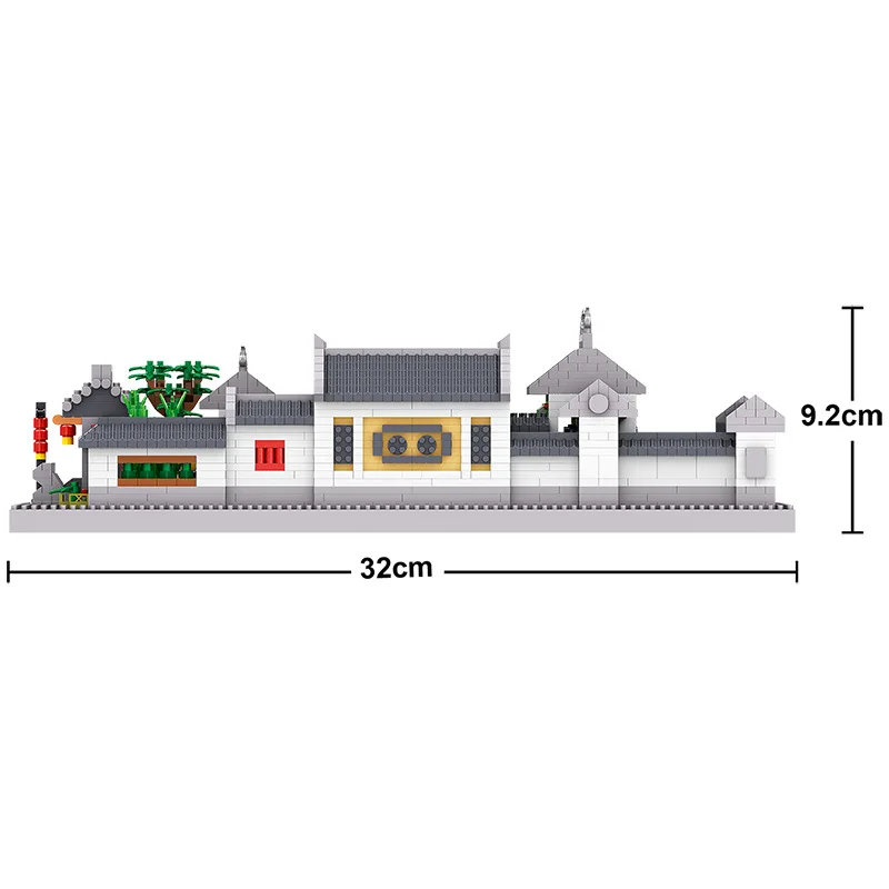 Klassische haus nanobricks Chinesischen Traditionellen Architektur micro daimond block Viereck gebäude ziegel spielzeug sammlung