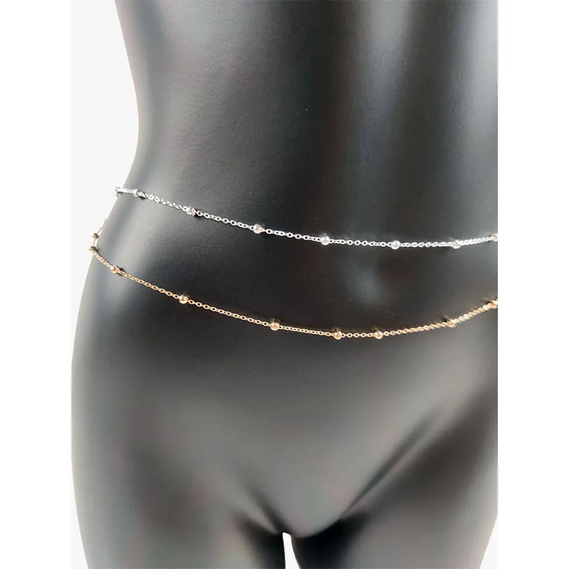 심플 웨이스트 체인 바디 체인 고스 펑크 패션 바디 쥬얼리 여성용, 섹시한 드레스 액세서리 선물 비키니 브래지어 비치 메탈 배꼽
