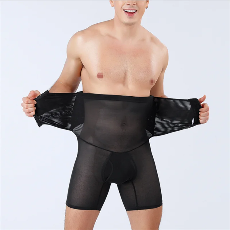 Men's Slimming Pants Breathable Skinny High Waist Corset Pants Perfect Body Shape Underwear.