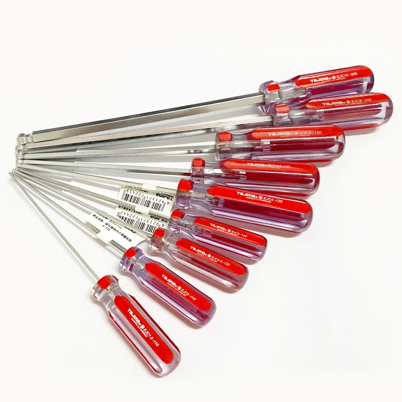 9pcs 1.5-10mm Ball End Screwdriver Set CR-V Hex Key Hexagon Screwdrivers Ball Head Bolt Driver Screw Driver Screw-driving Tools