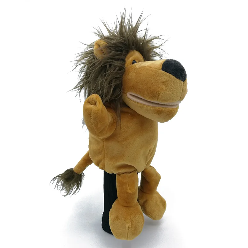 Cartoon Lion Golf Driver Headcover 460cc Animal Head Cover Golf Club Accessories 2 Colors Mascot Novelty Cute Gift