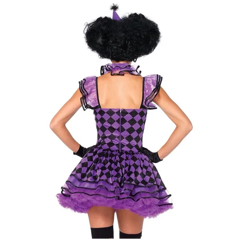 Halloween Carnival performance Naughty Clown Fancy Dress Circus Horror Ghosts Joker Cosplay Costume