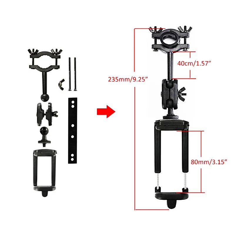 Car Rearview Mirror Phone Holder 360 Degree Rotatable For iPhone Samsung GPS Navigation Display Black Metal Car Phone Support