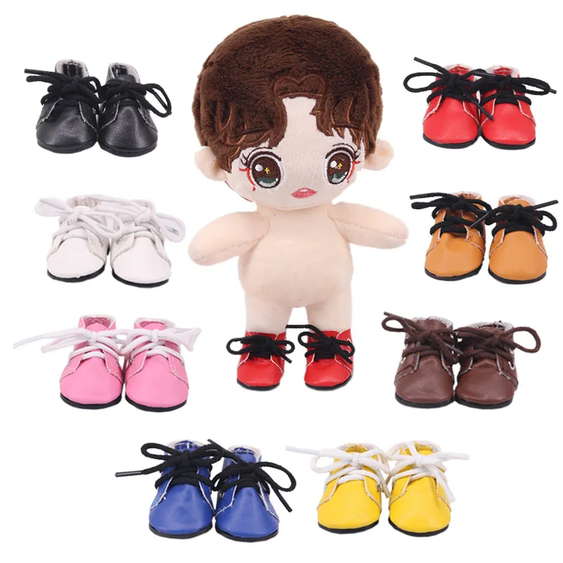 5 Cm Shoes For Dolls Leather Shoes Boots Multicolor Accessories Fit 14 Inch American Wellie Wishers Doll，EXO&Nacy Doll DIY Gift