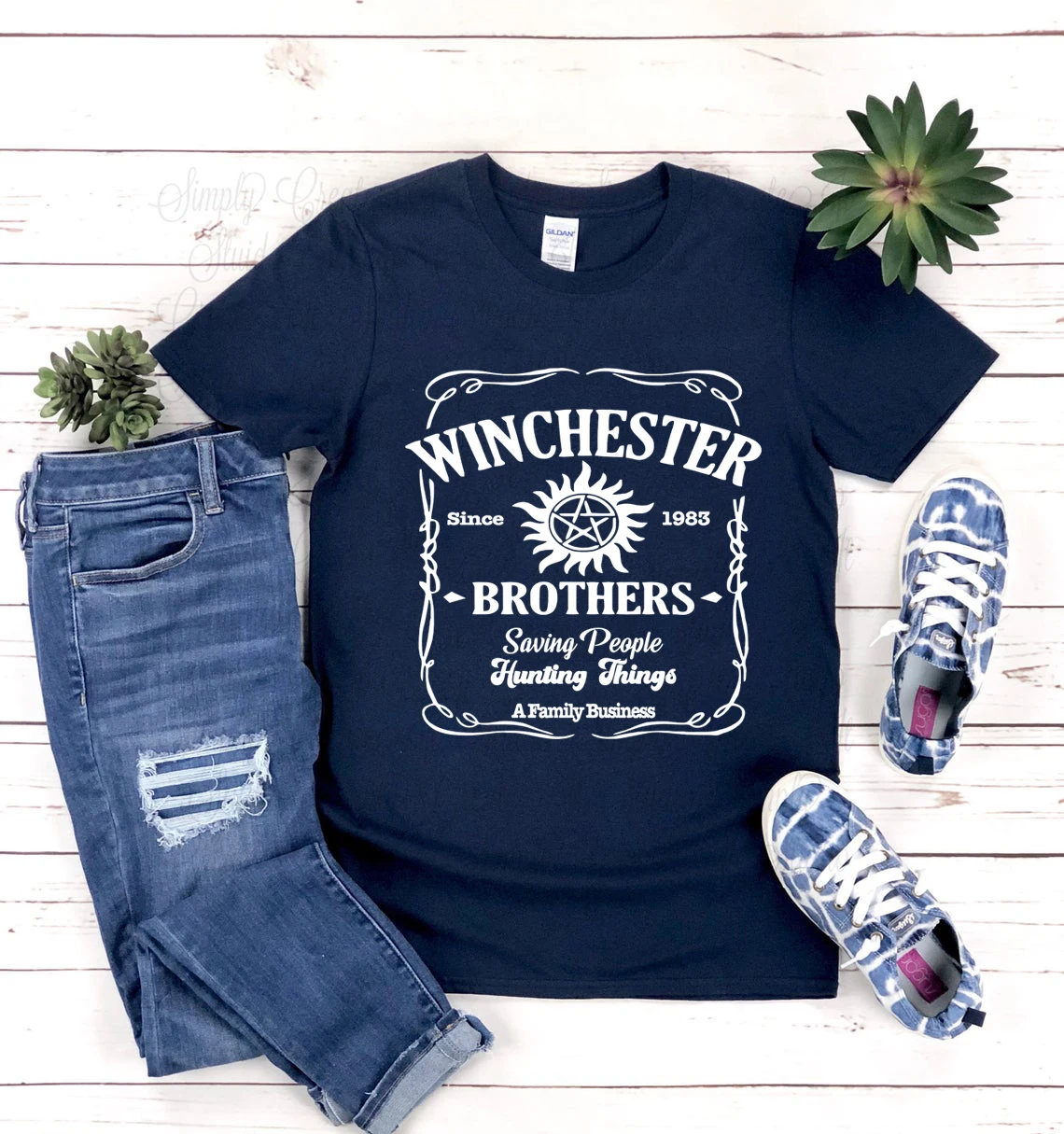 Supernatural Shirt Winchester Brothers Supernatural T-shirt Tv Show Inspired Sam and Dean Tee Vintage Aesthetic Shirts Fans Gift