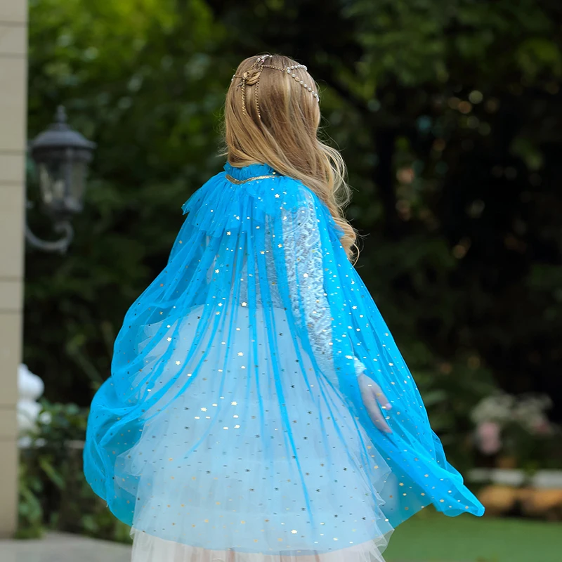 2-10 Jahre Neue Mädchen-Umhängejacke Regenbogen-Netzstoff Modischer Niedlicher Prinzessinnen-Umhang Bunter Tüll-Umhang Party-Geburtstagsgeschenk Kinderkleidung – Detail 13