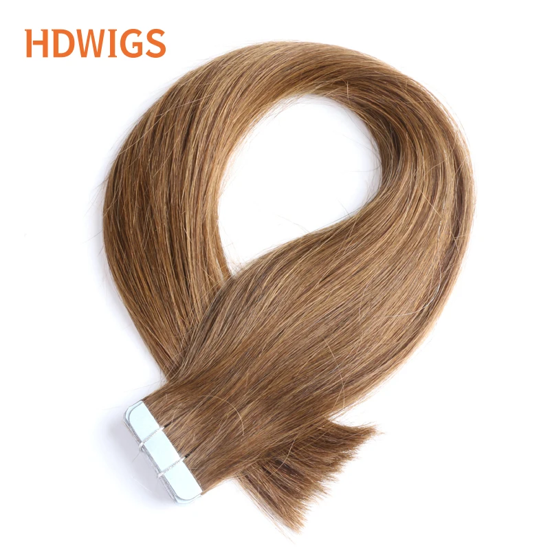 Tape in Human Hair Extension Straight Brazilian Remy Hair Extension 2.5g 20pcs 50g Tapes Hair 100% Human Hair Natural Blond 613