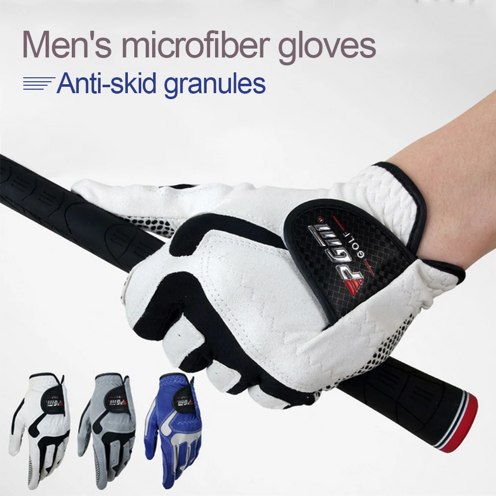 Golf Gloves Male Left Hand Breathable Golf Glove LYCRA Slip-resistant Granules Microfiber Cloth Gloves For Golf Accessories