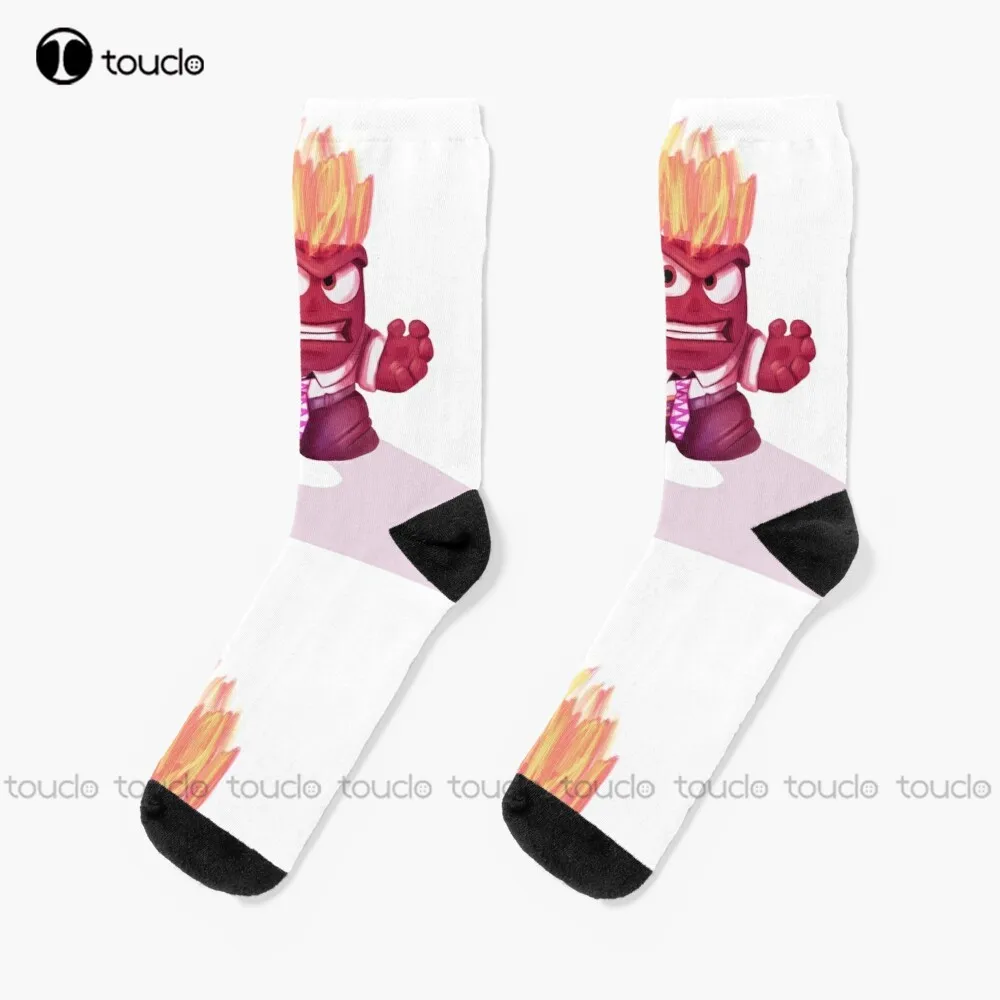 Inside Out/Anger Management Socks Funny Socks For Men Unisex Adult Teen Youth Socks Personalized Custom 360° Digital Print