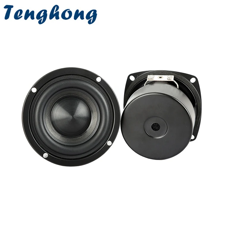 

Tenghong 2Pcs 3 Inch Woofer HIFI Bass Speaker 4Ohm 8Ohm 25W Portable Cap Bass Unit Bookshlef Subwoofer Home Theater Loudspeaker