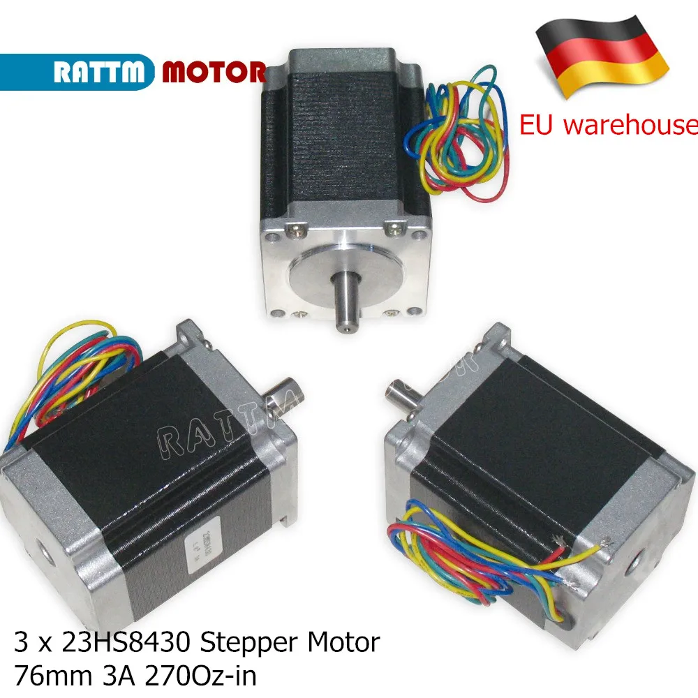 

3 pcs Nema 23 Stepper Motor 23HS8430 76mm 270Oz-in 3A 23HS8430