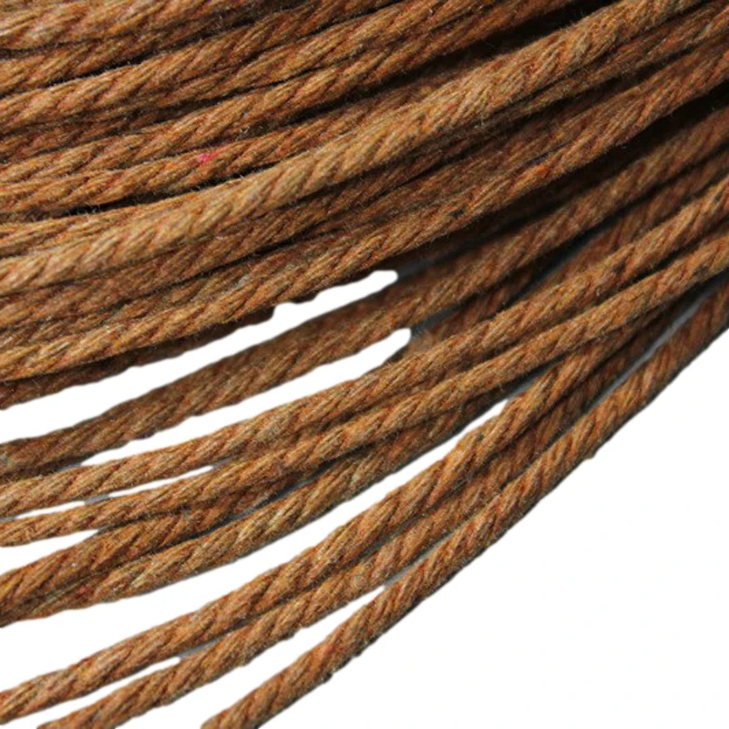 

Aaazee 5 Yards 2.5mm Brown Hemp Cords Cotton Rope for DIY Bracelet Necklace Jewelry Craft