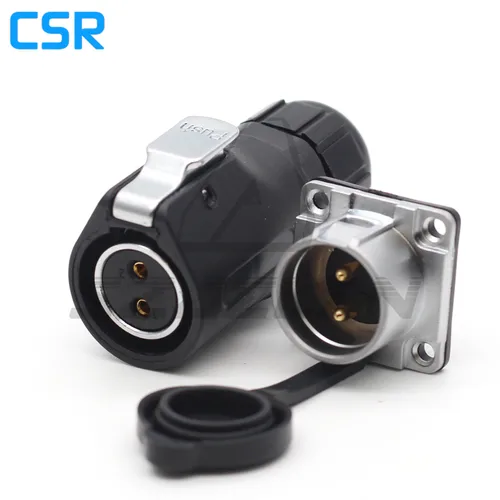 Imagen 2 del producto XHP20, 2 3 4 5 6 7 8 9 10 Conector impermeable de 12 pines Conectores de montaje en panel cuadrado Enchufe y enchufe IP65