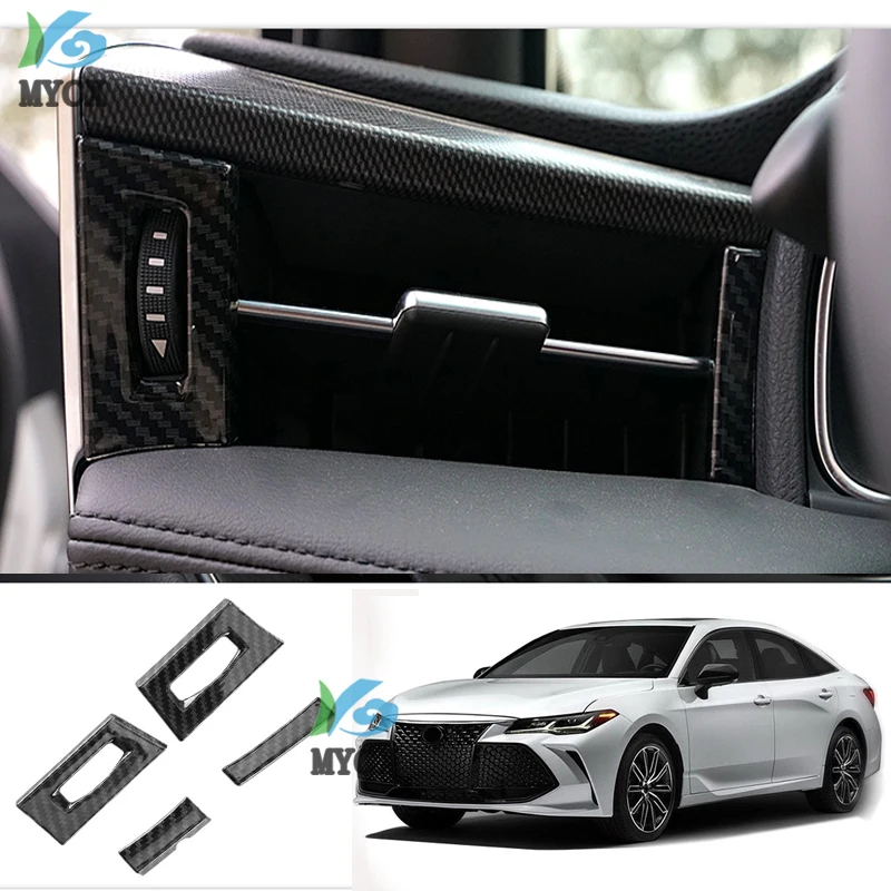 For Toyota Avalon 2019 20 Carbon Fiber Left Right Air Conditioner Flow Vent Outlet Cover Trim Interior Accessories Car Styling