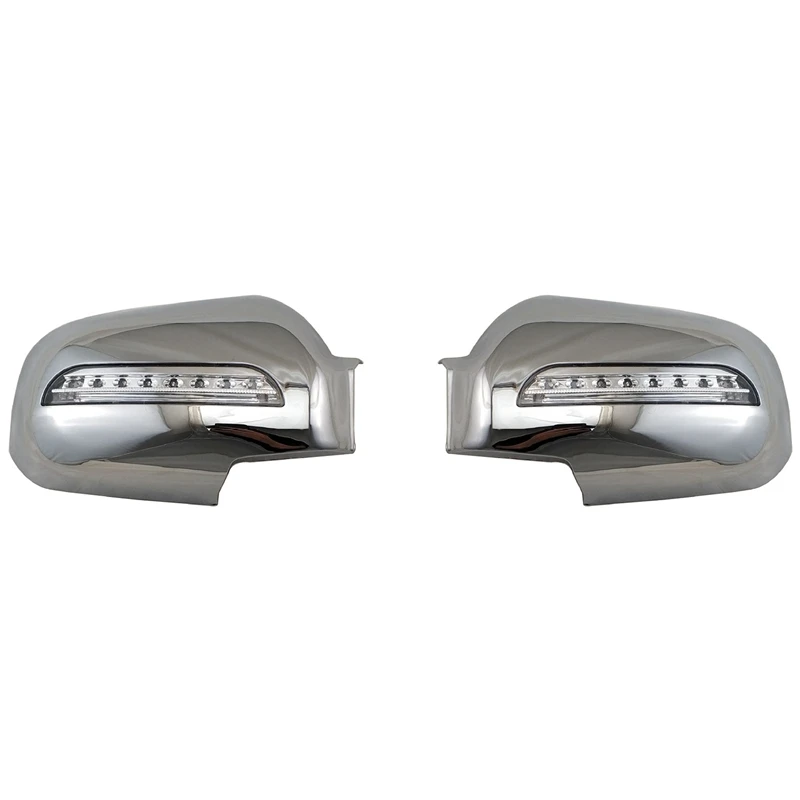 Car Door Mirror Covers with LED for Hyundai Tucson 2006-2009 ABS Chrome