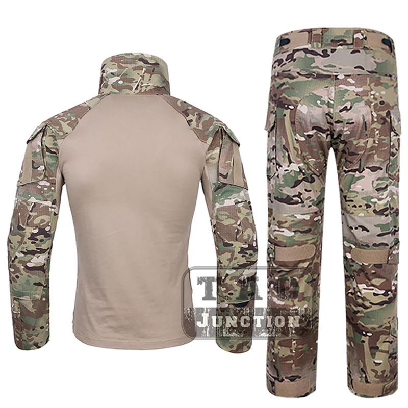 Emerson Women Tactical BDU Uniform G3 Combat Shirt & Pants Set Emersongear Assault Hunting Camo Clothes W/ Knee Pads