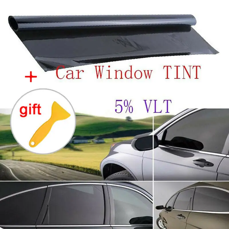 100x50cm Solar Film for Car Windscreen Tinted In Black Clear Solar Film Anti-UV Sun Shade Car Accessories Solar Protection